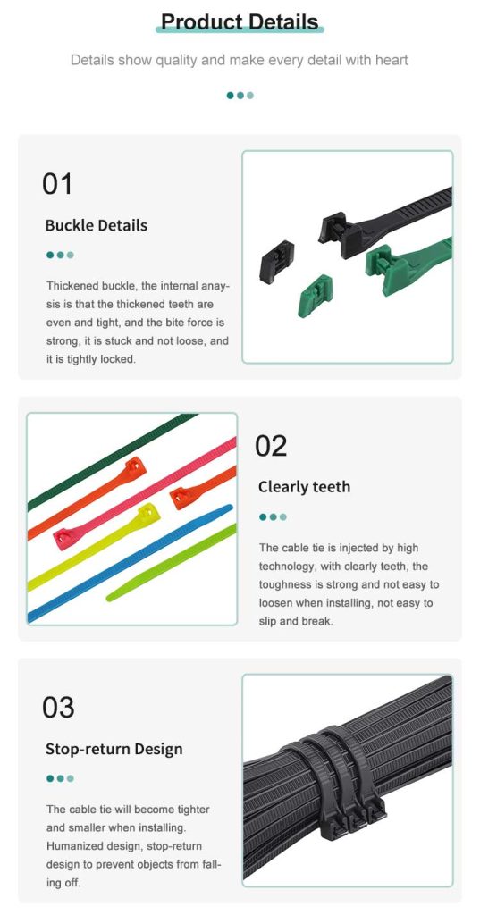 Transparent Tooth Wire Double-side Teeth Cable Ties suppleir - Niuli Electric